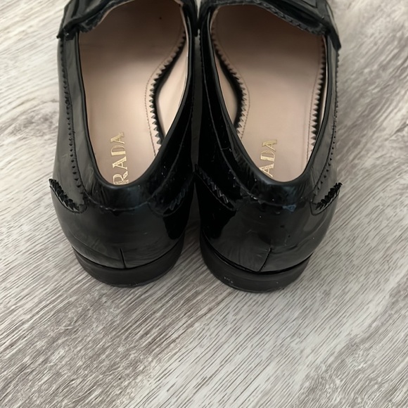 Black Glossy Prada Loafers 36.5 (6 1/2) - Picture 3 of 6